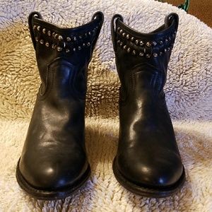 Frye Black Stud Booties ankle boots size 6.5